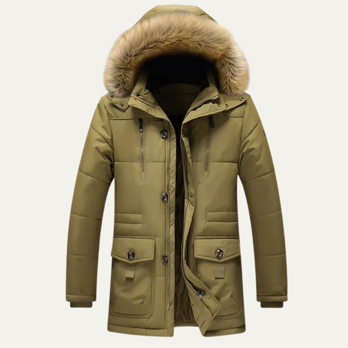 The Thameside Men’s Stylish Waterproof Padded Warm Parka Jacket