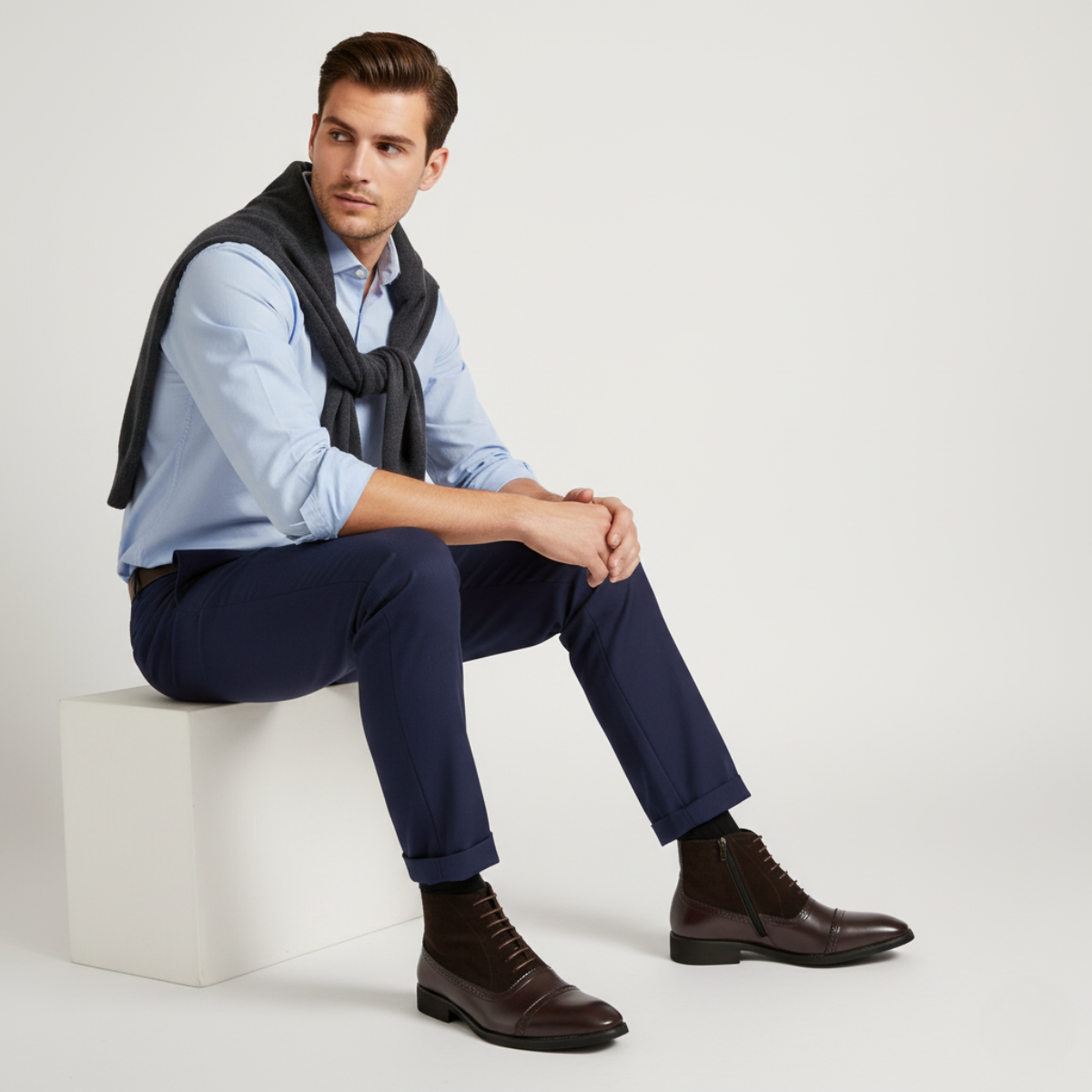 The Thistlewood Bottines Chelsea Élégantes en Cuir pour Homme