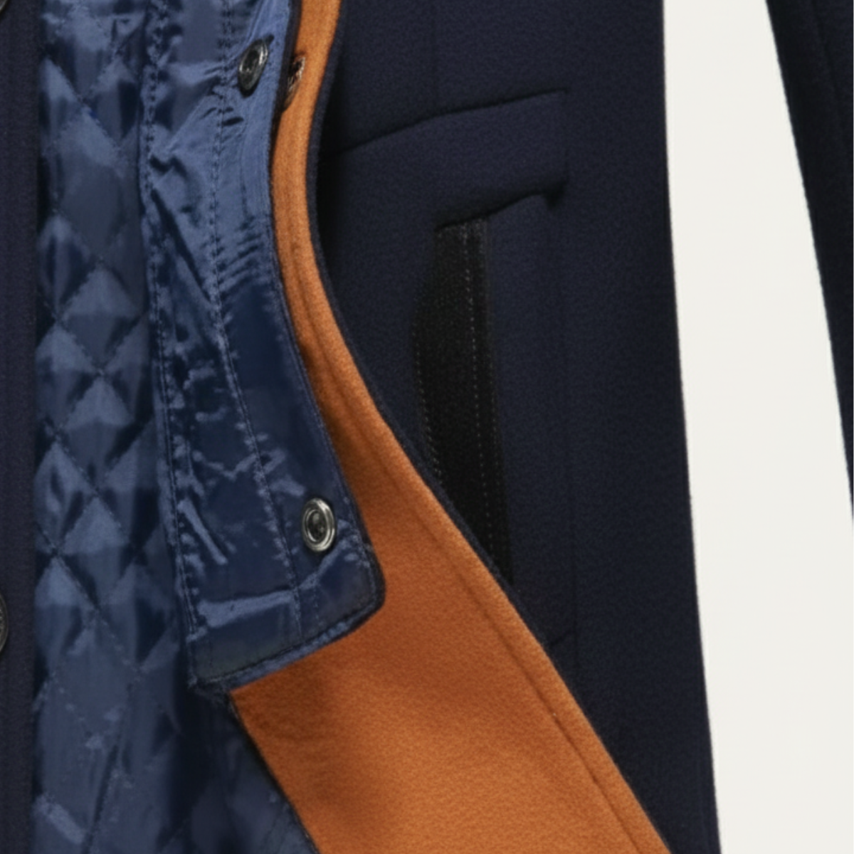 The Blenheim - Trench-coat en laine chic et décontracté pour homme avec col montant