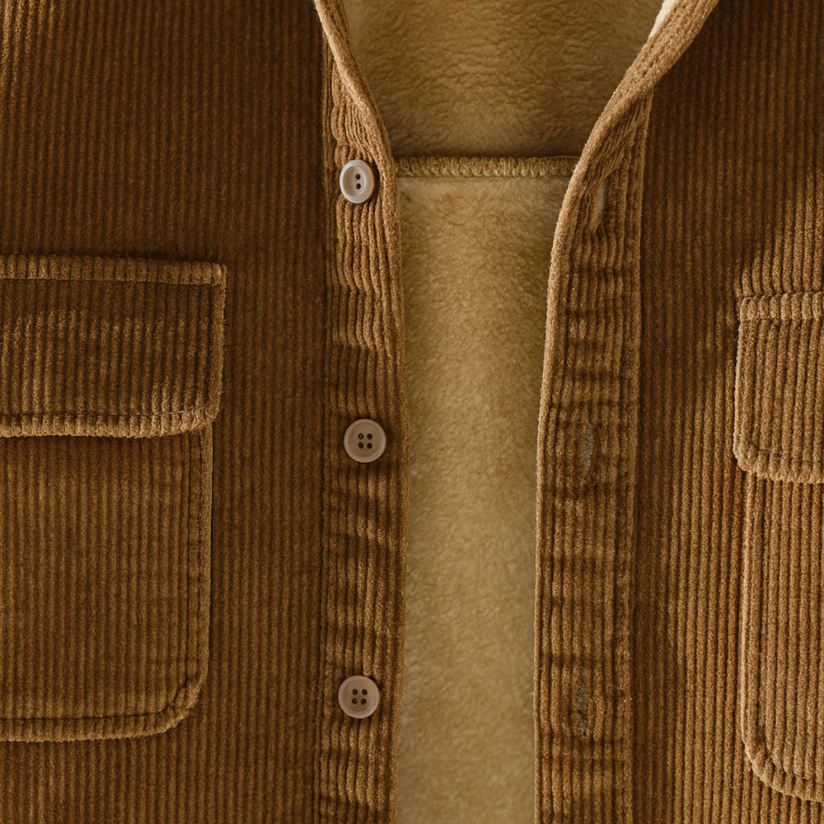 The Varenna Veste décontractée pour homme en velours côtelé avec doublure en polaire