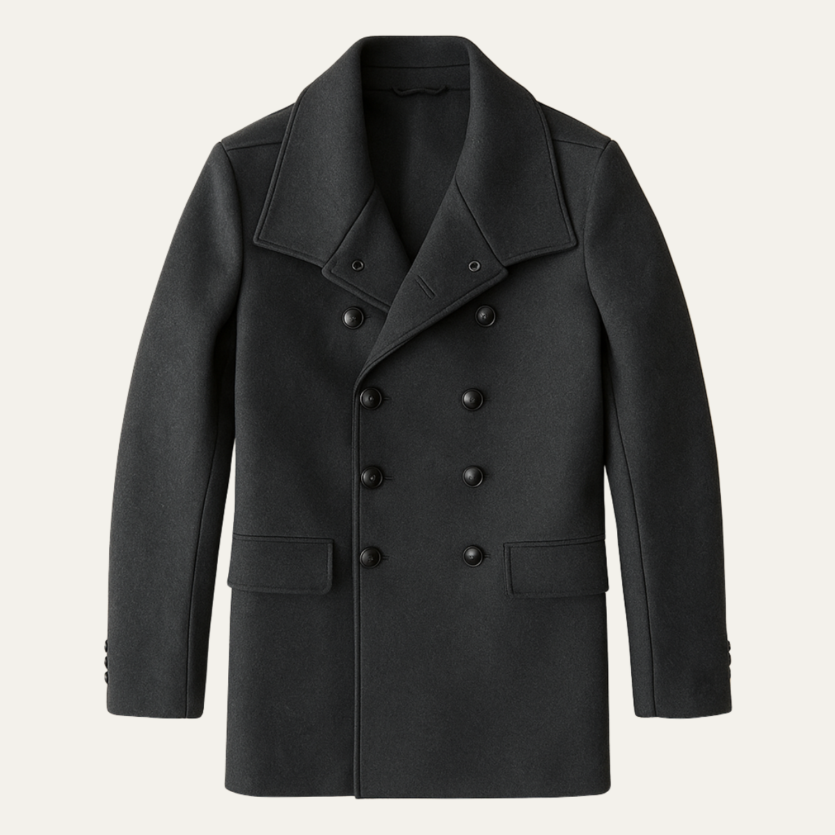 The Stratord - Trench Coat Long en Laine Double Boutonnage pour Hommes