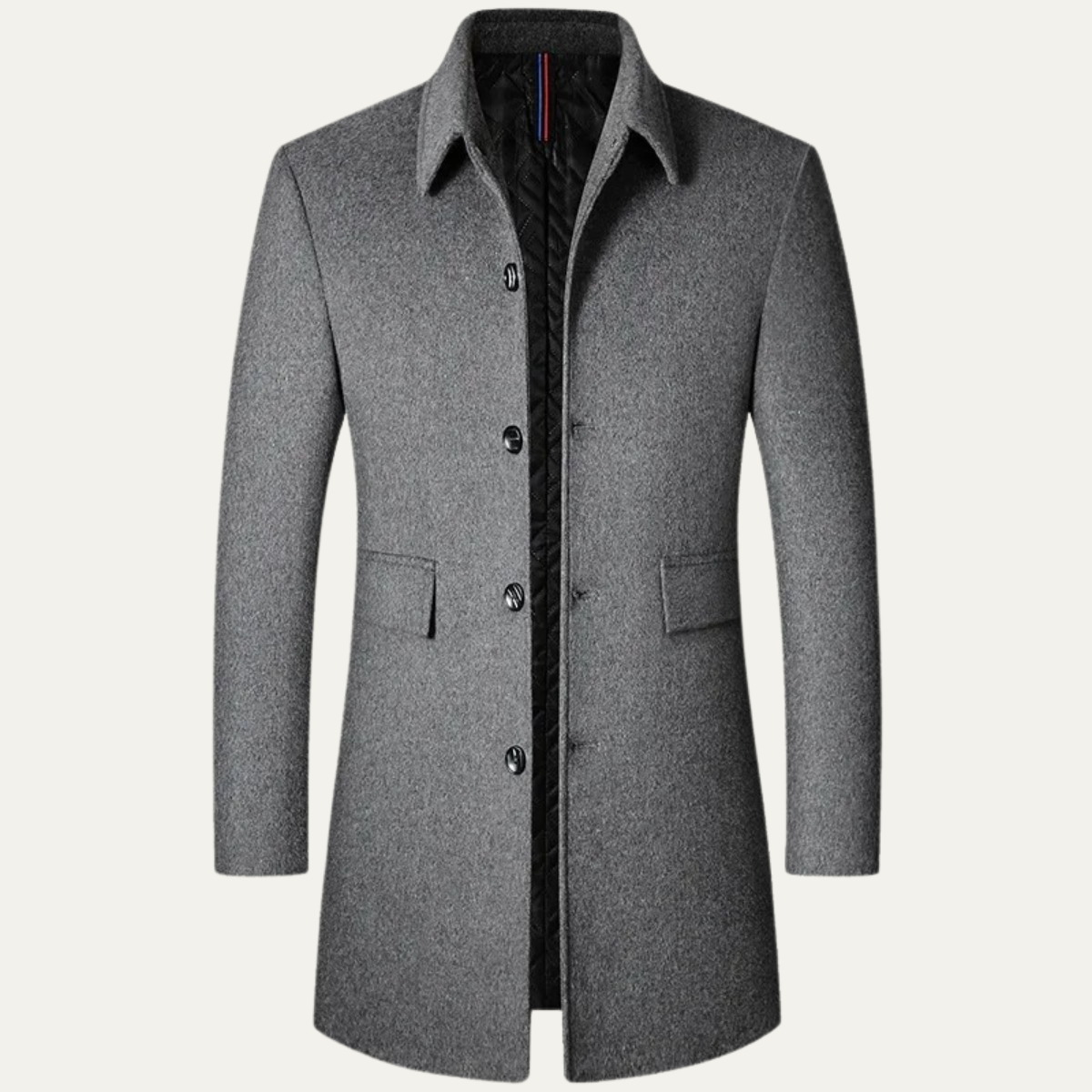 The Alderney - Manteau long élégant pour homme en laine mélangée chaude