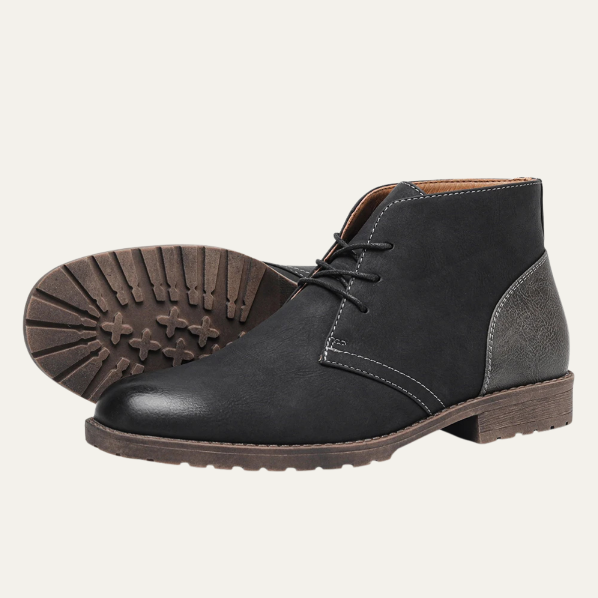The Elderpine Bottines Élégantes en Cuir Vintage pour Homme