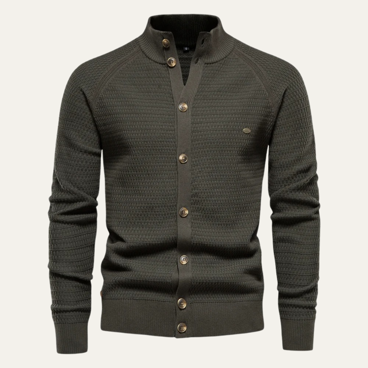 The Caernarfon - Cardigan boutonné en maille pour homme