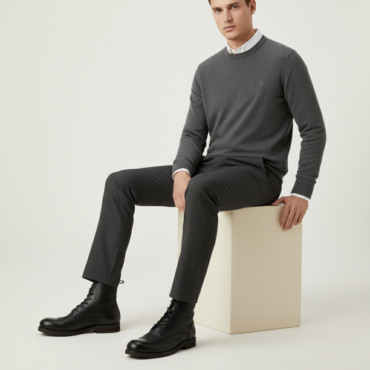 The St Davids Bottes Décontractées Rétro à Lacets en Cuir pour Homme