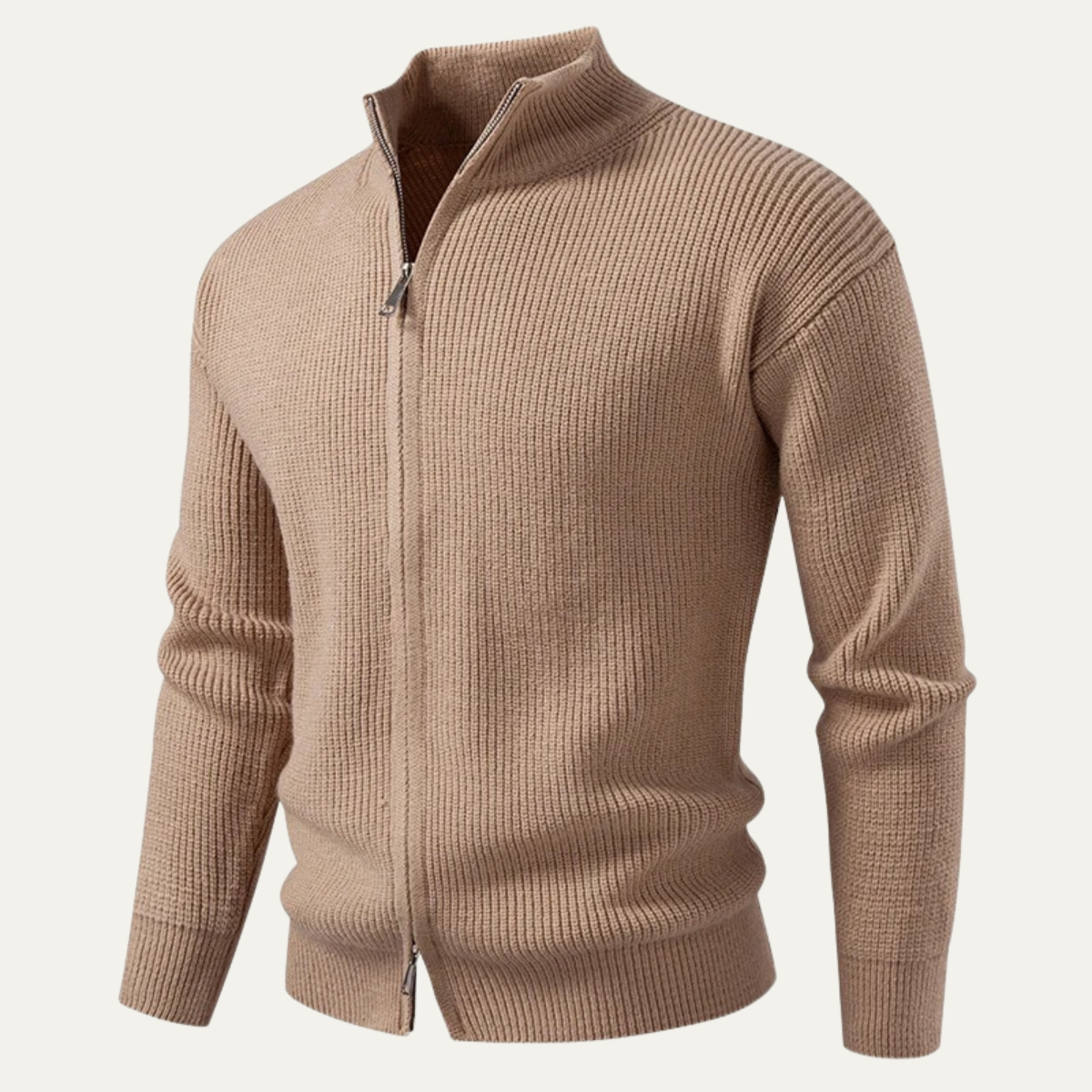 The Alberobello - Cardigan Tricoté à Col Montant pour Homme