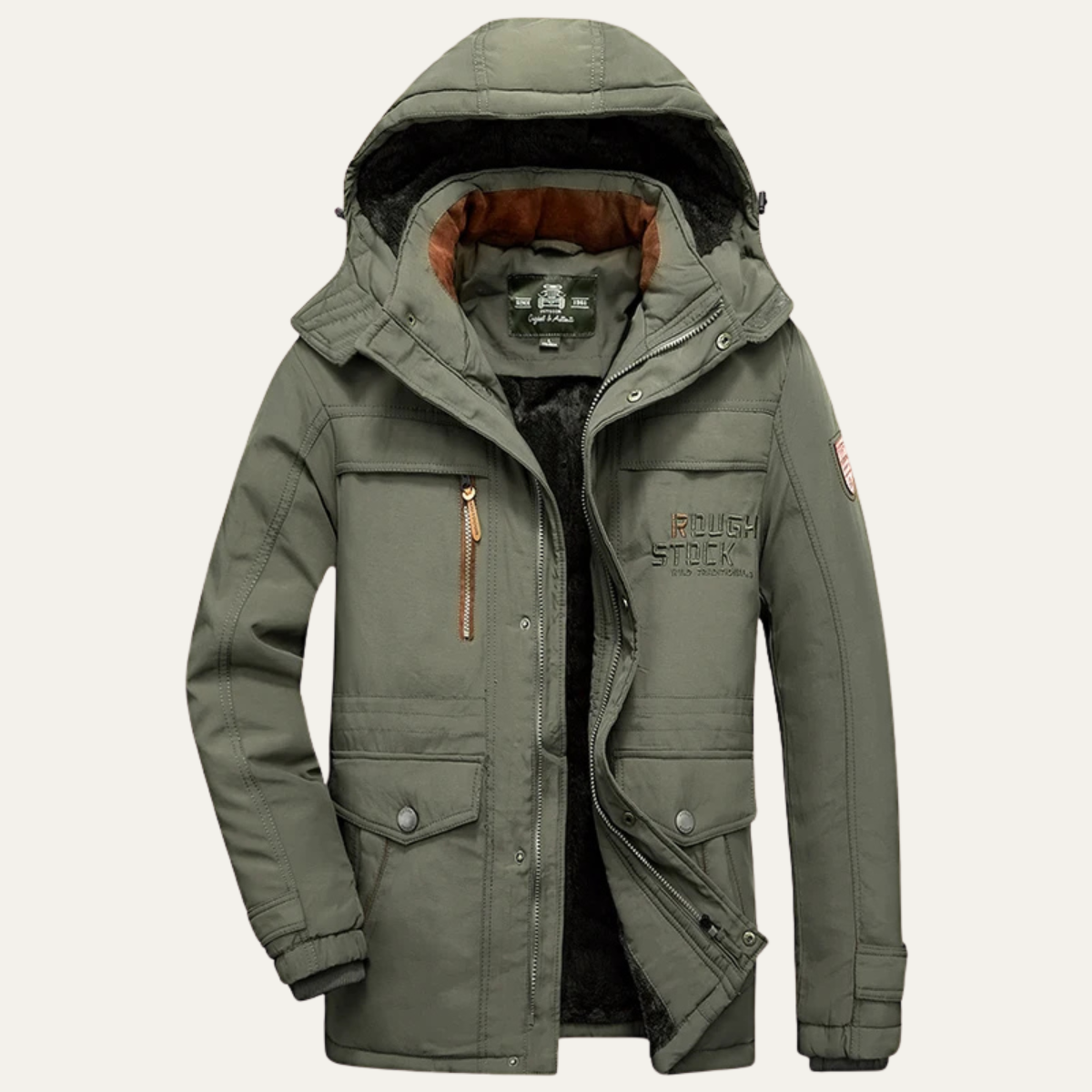 The Bellmont - Parka épaisse et chaude pour homme avec doublure en fourrure