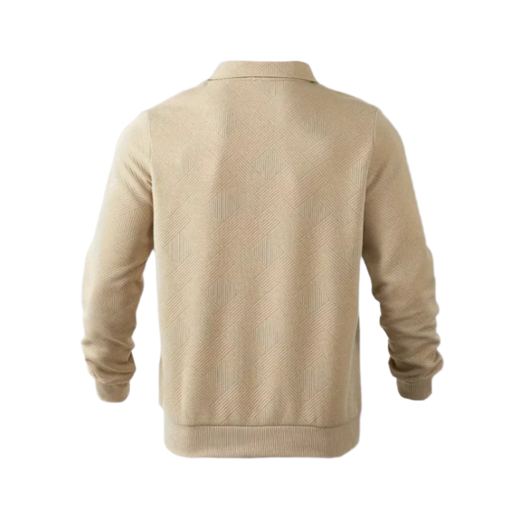 The Wexham - Pull en tricot à fermeture éclair quart de longueur pour homme