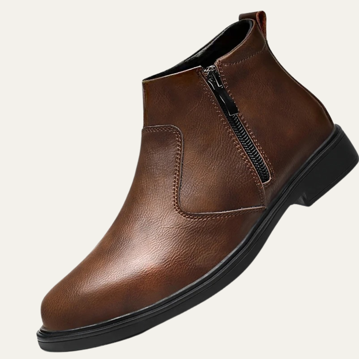The Verona - Bottes Chelsea en Cuir pour Homme avec Zip Latéral
