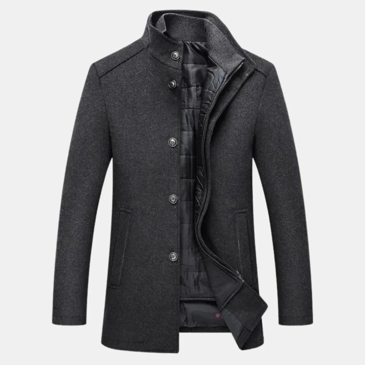 The Vienna Manteau en laine – Manteau d'hiver classique pour homme