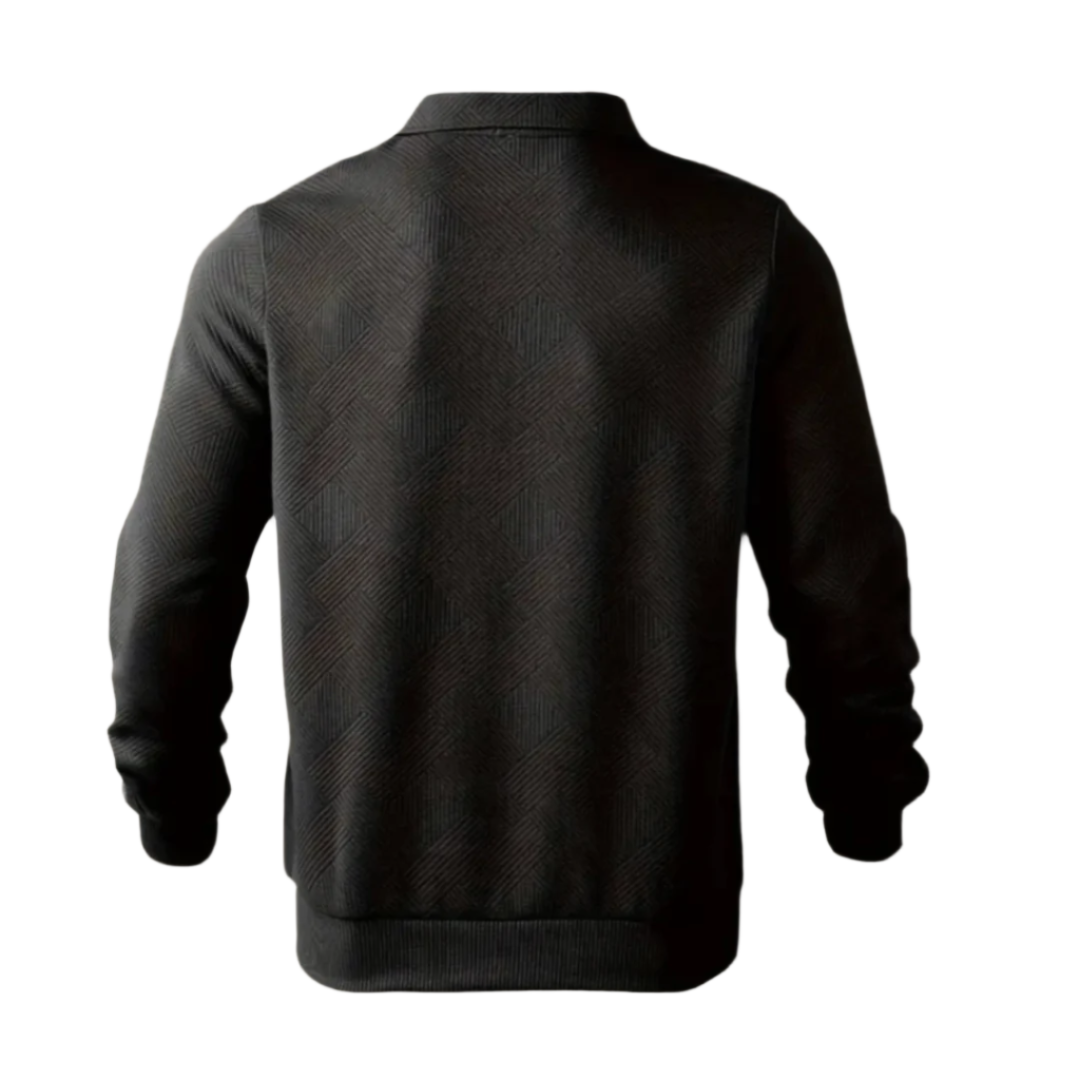 The Wexham - Pull en tricot à fermeture éclair quart de longueur pour homme