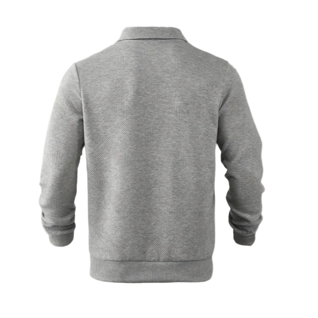 The Wexham - Pull en tricot à fermeture éclair quart de longueur pour homme