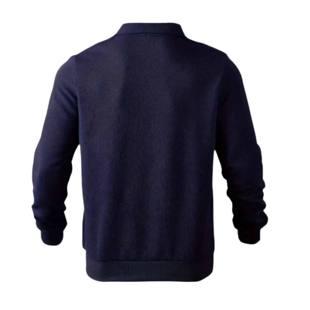 The Wexham - Pull en tricot à fermeture éclair quart de longueur pour homme