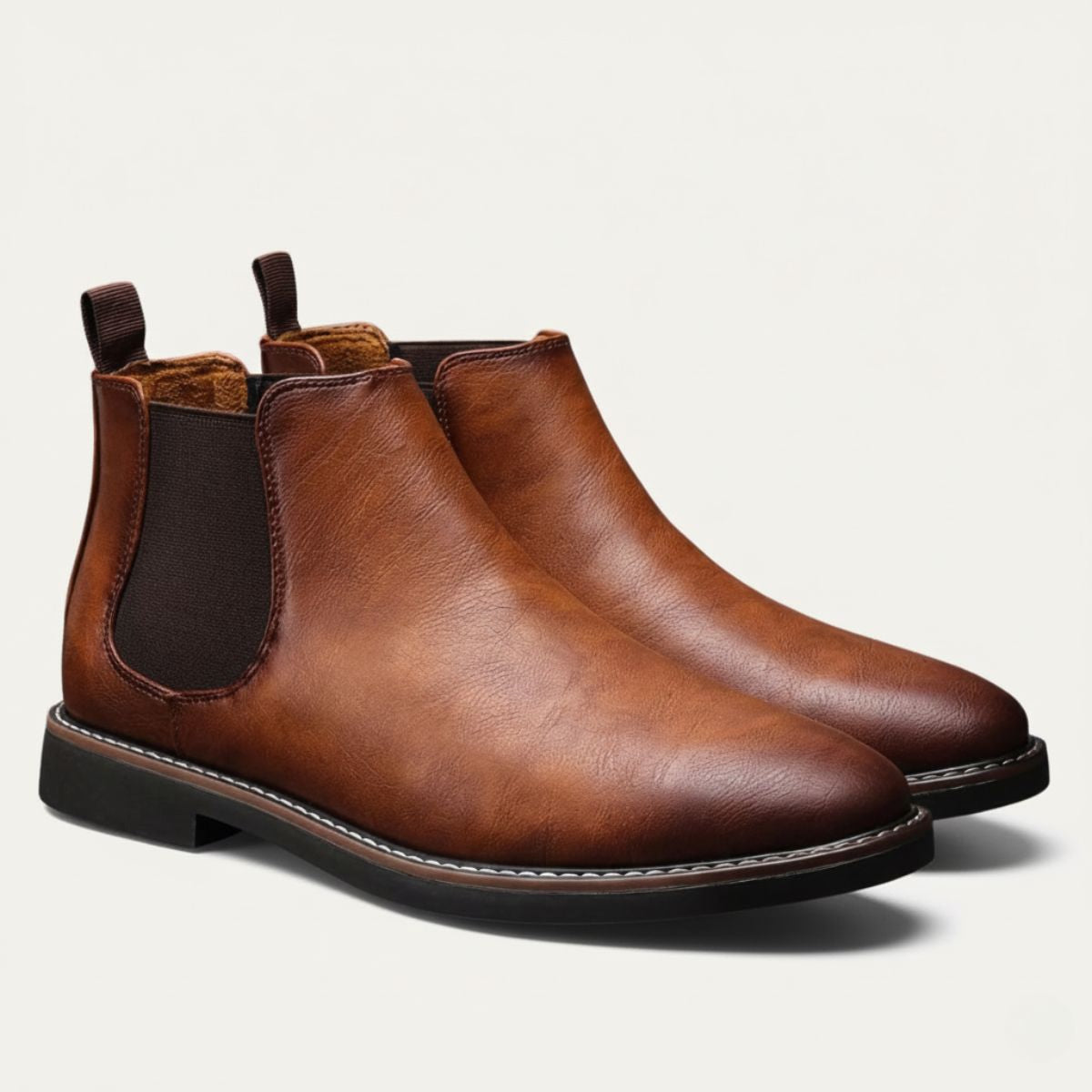 The Highlands Bottines Chelsea en cuir durable pour hommes