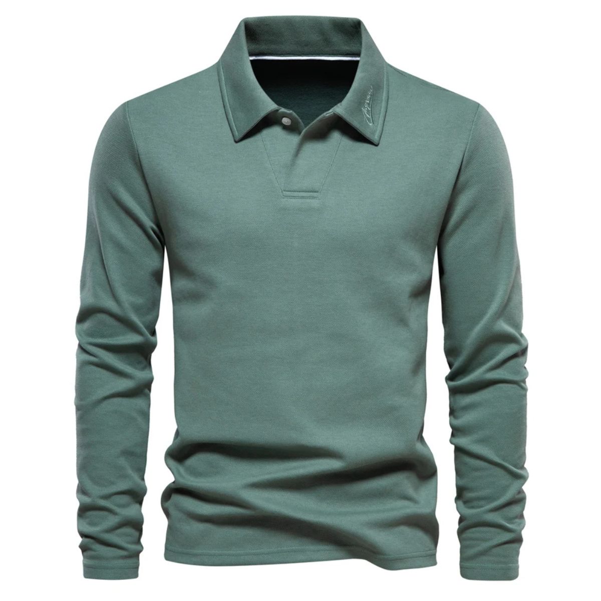 The Porto - Polo à manches longues en coton premium pour homme élégant et confortable