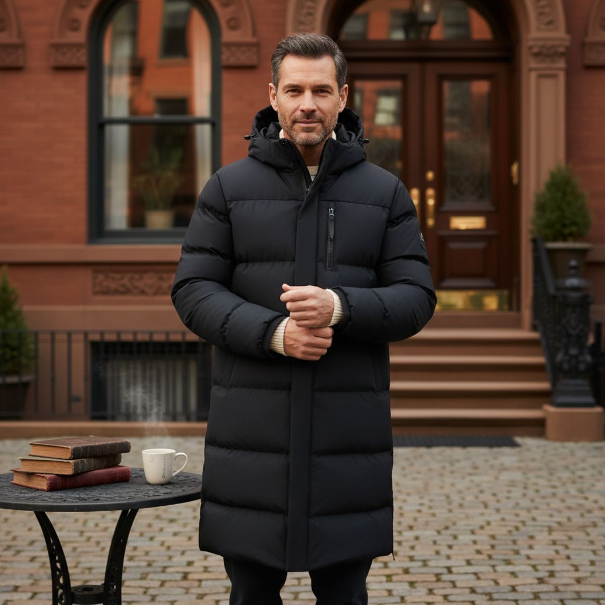 The Wickham - Manteau matelassé long isolé pour homme