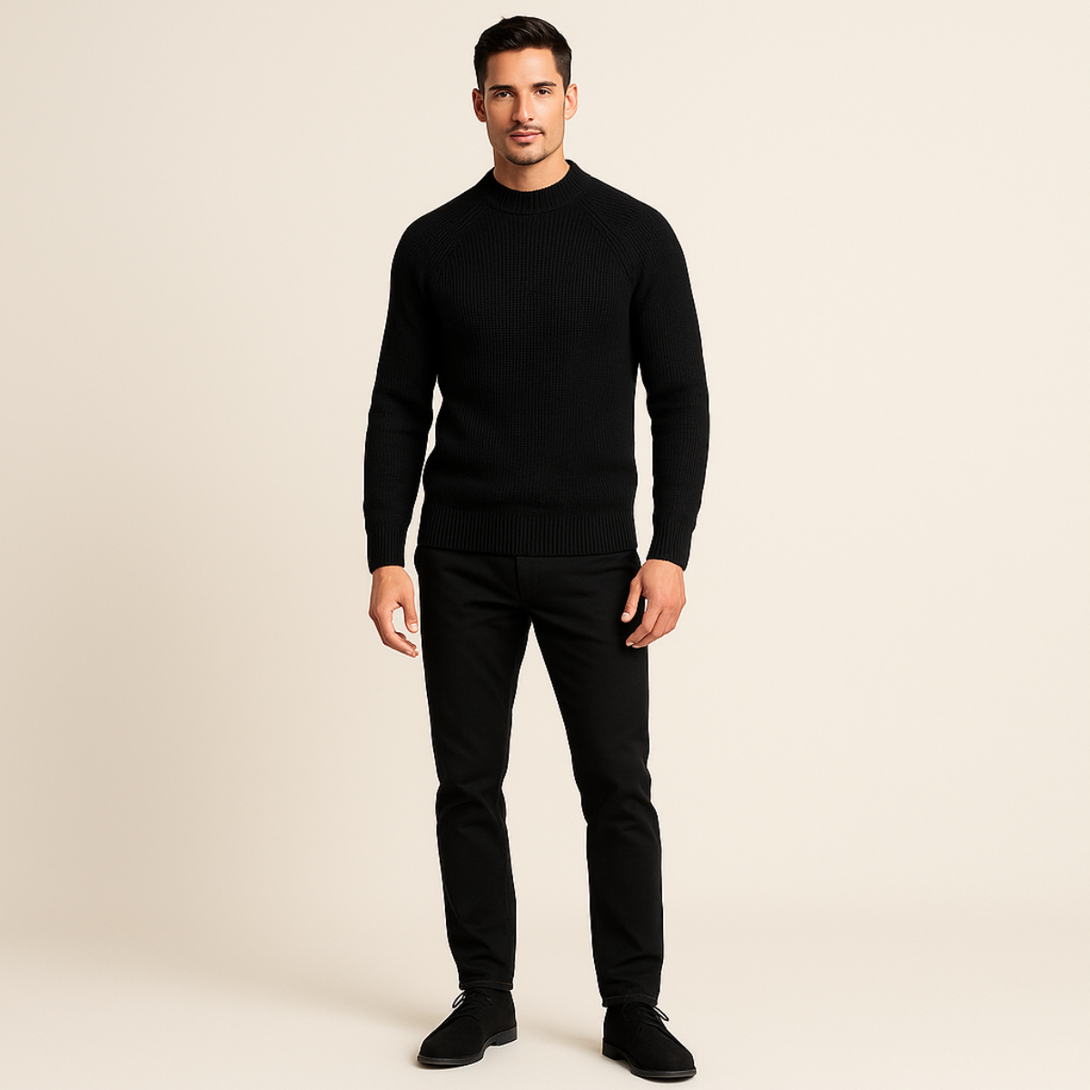 The Ely Pull à col rond 100 % cachemire pour homme
