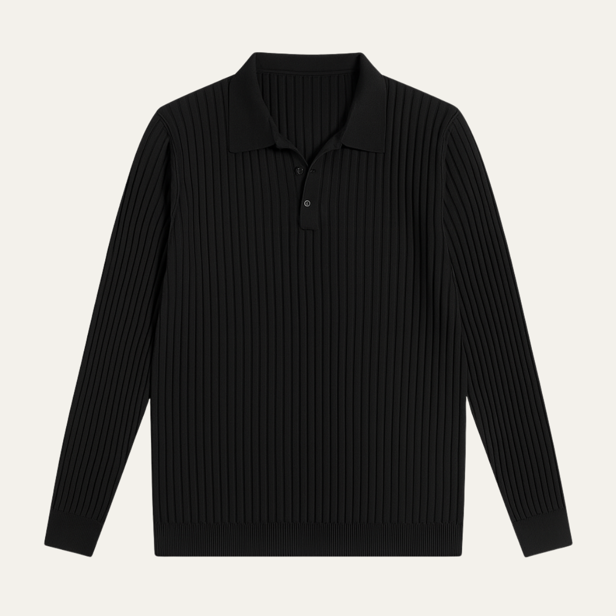 The Sorrento – Polo homme en maille côtelée à col boutonné