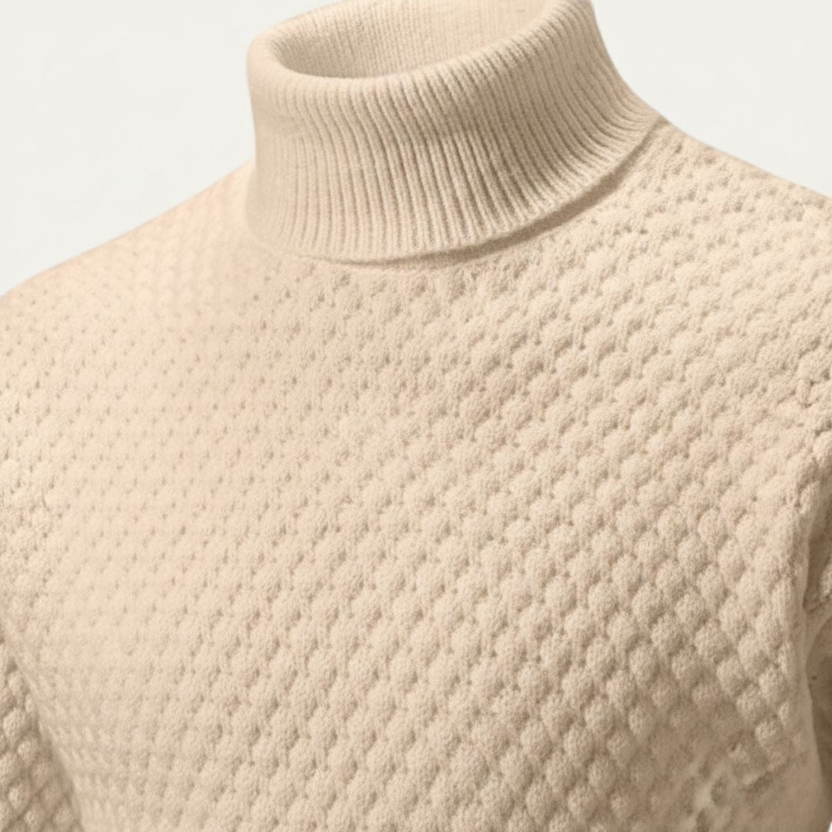 The Lavagna - Pull à col roulé épais en laine pour homme