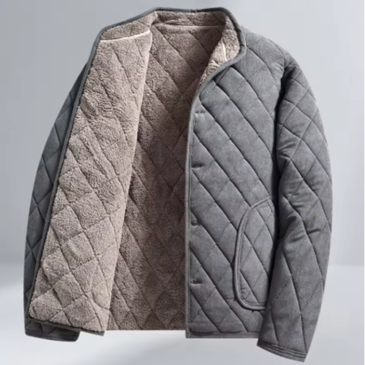 The Springdale - Veste d'hiver matelassée épaisse pour homme avec doublure en polaire