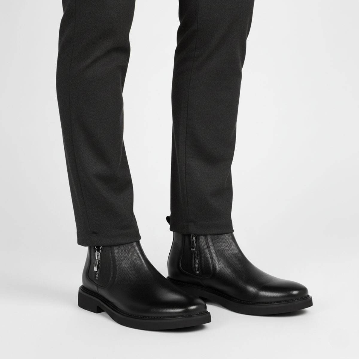 The Dulwich Bottines Classiques en Cuir pour Homme avec Fermeture Éclair Latérale