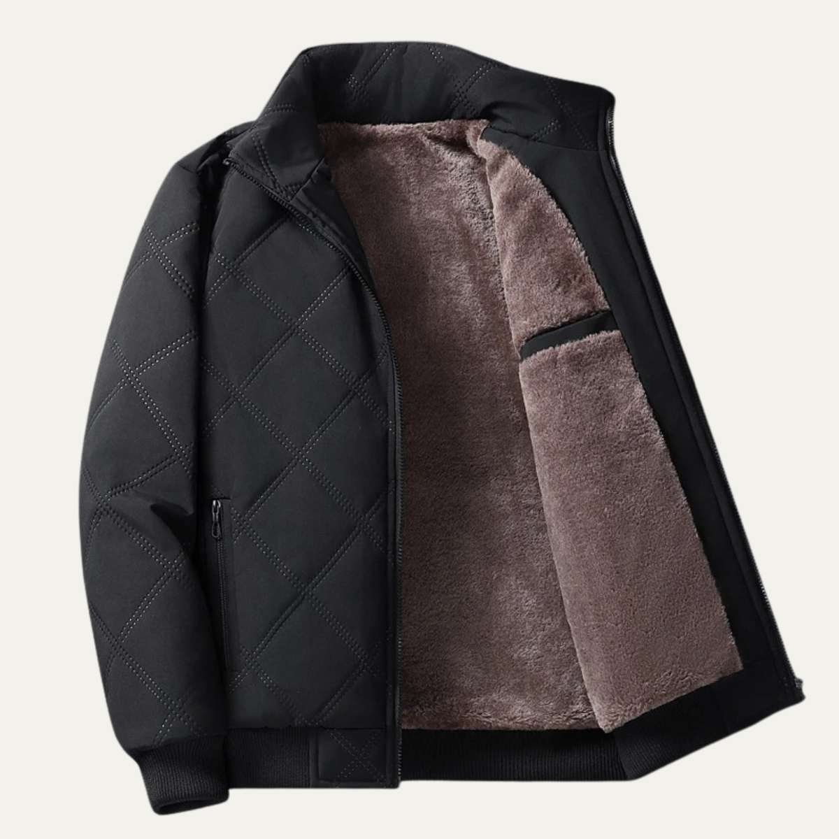 The Harrow - Veste d'hiver matelassée en polaire pour homme avec doublure épaisse