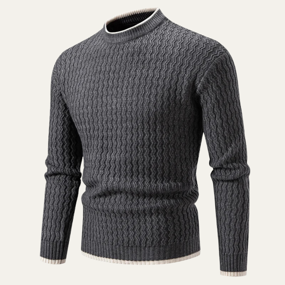 The Catanzaro - Pull décontracté à col rond en tricot doux pour homme