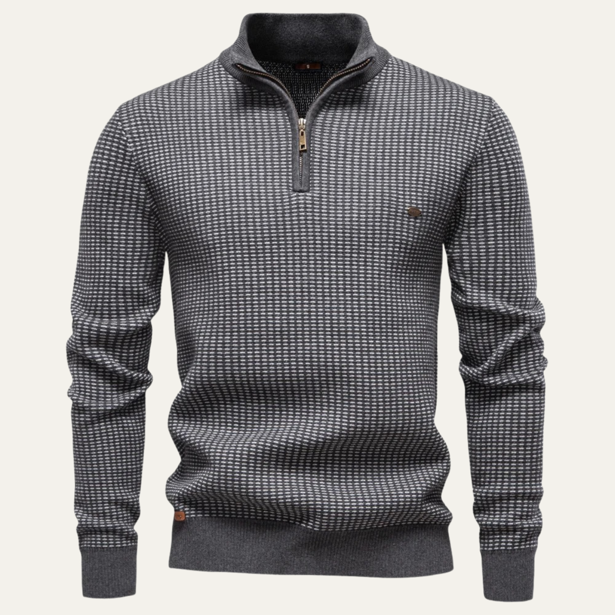 The Darrow – Pull homme à col zippé en maille élégante