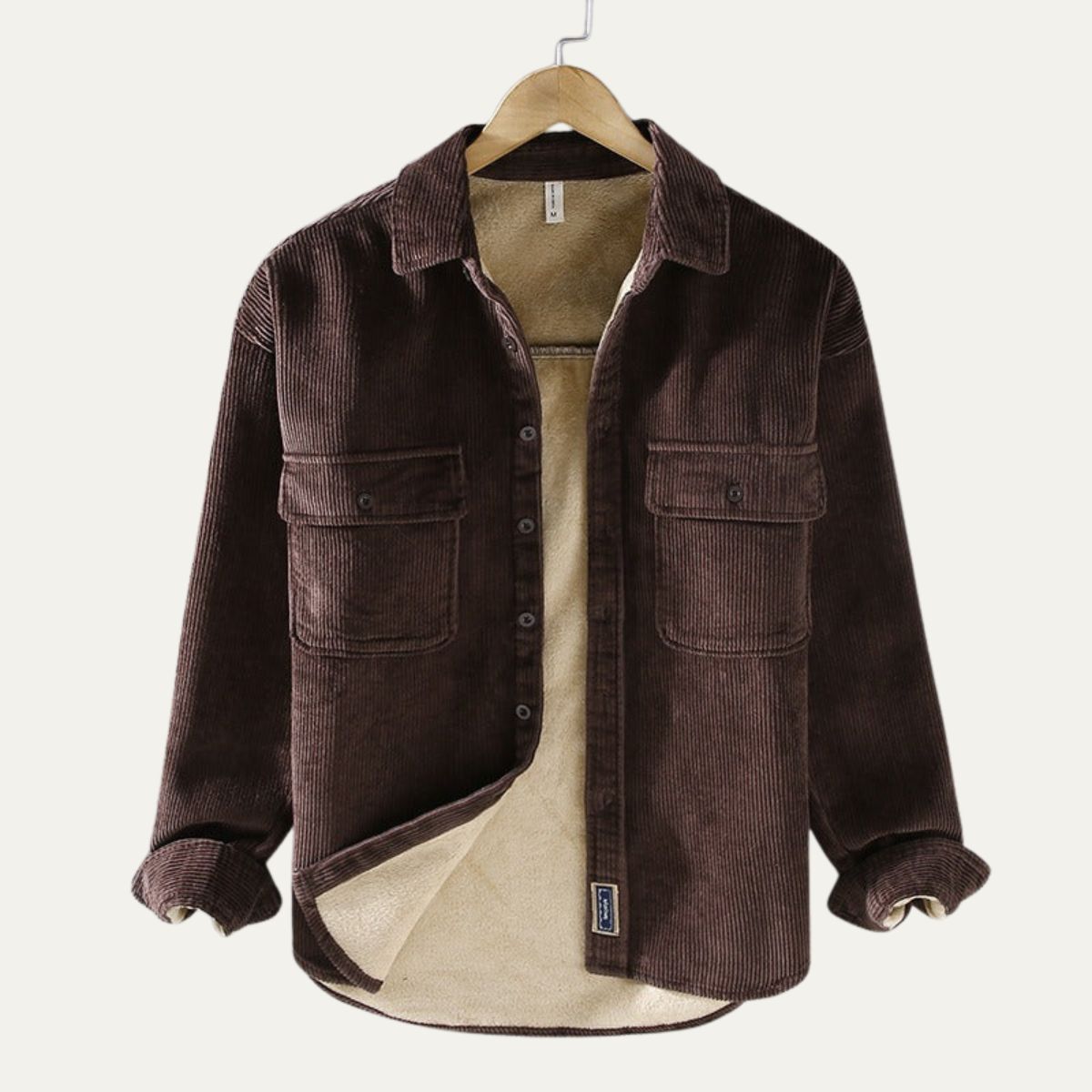 The Varenna Veste décontractée pour homme en velours côtelé avec doublure en polaire