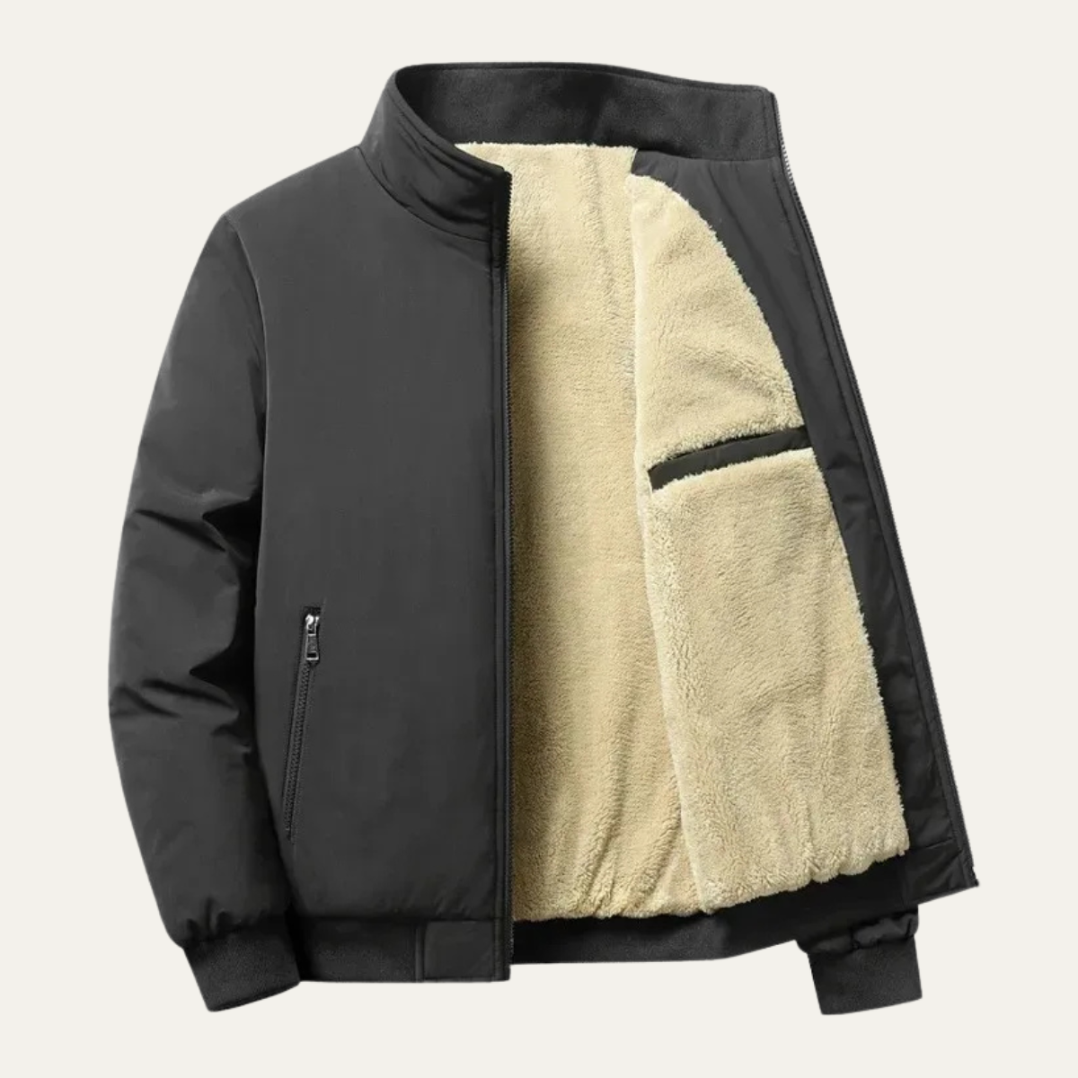 The Ashenford - manteau léger à col montant zippé pour homme
