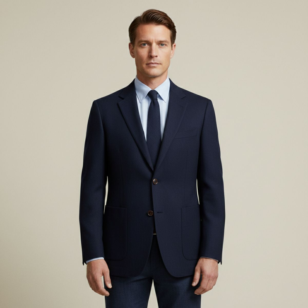 The Gravedona - Veste Blazer en Laine Tweed à Carreaux Herringbone pour Hommes