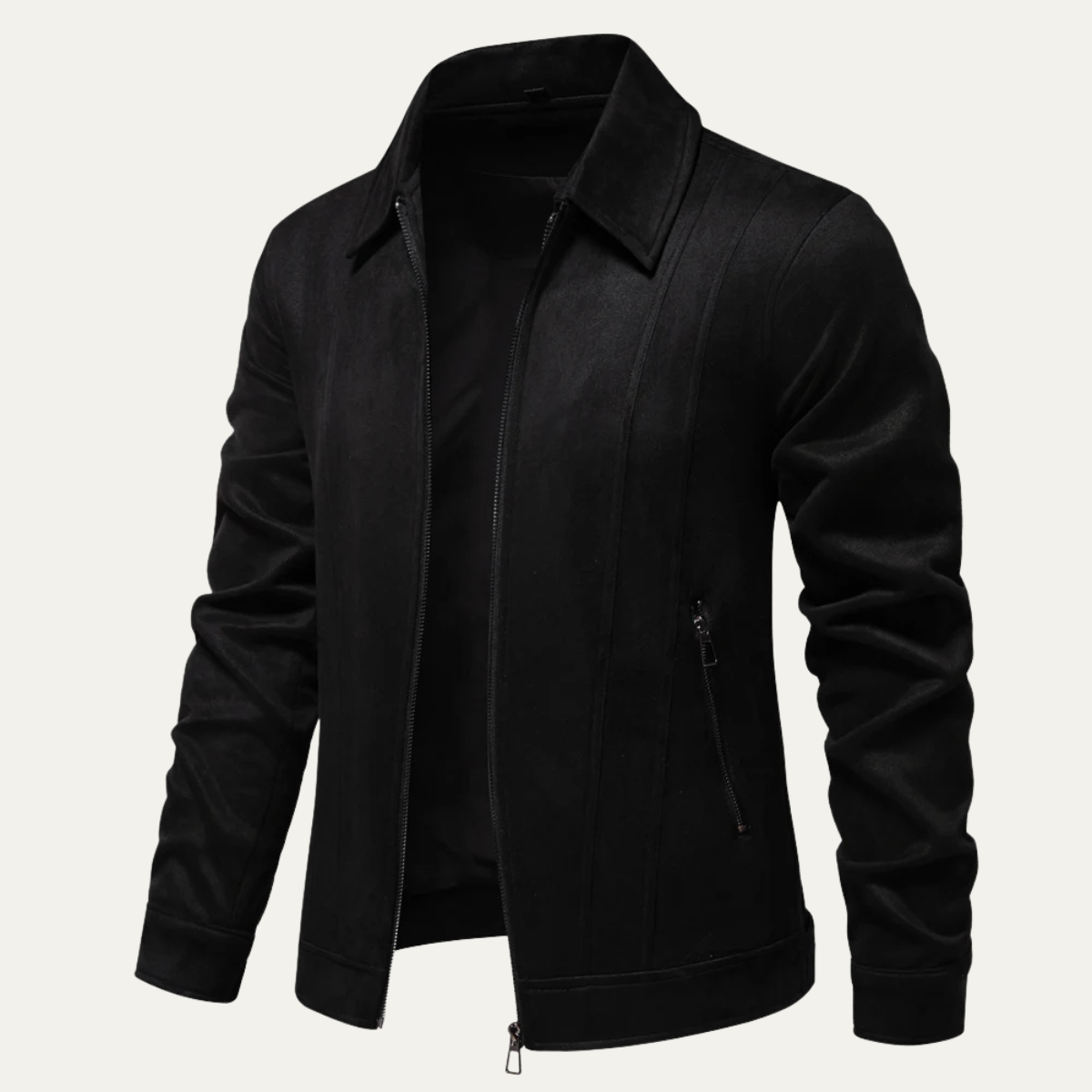 The Northgate - Veste de Cuir Biker Zippée Décontractée pour Homme