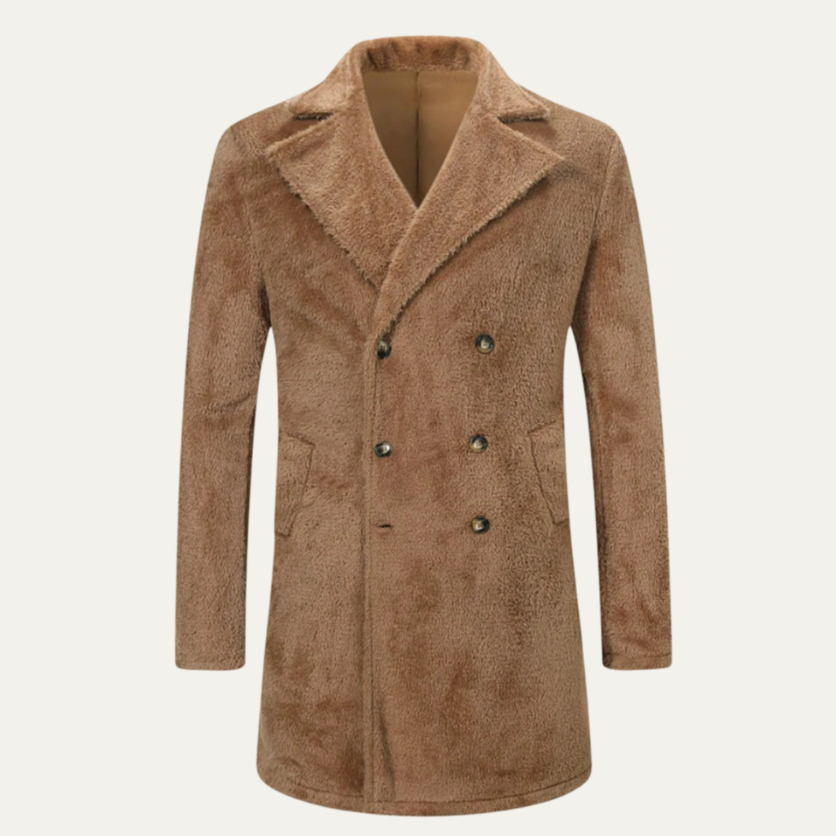 The Fairchild - Manteau d'Hiver Doublé en Velours Marron Chaud pour Homme