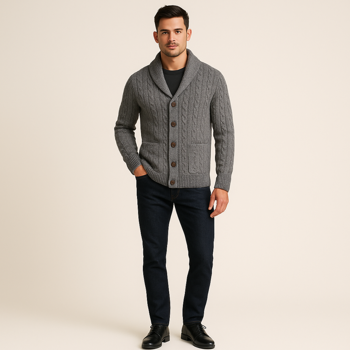 The Winchester - Cardigan 100% Cachemire pour Hommes