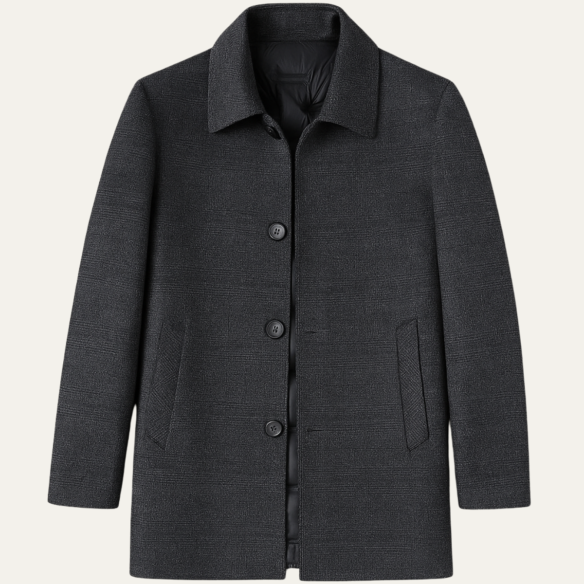 The Southgate - manteau trench en laine à carreaux mi-long pour hommes