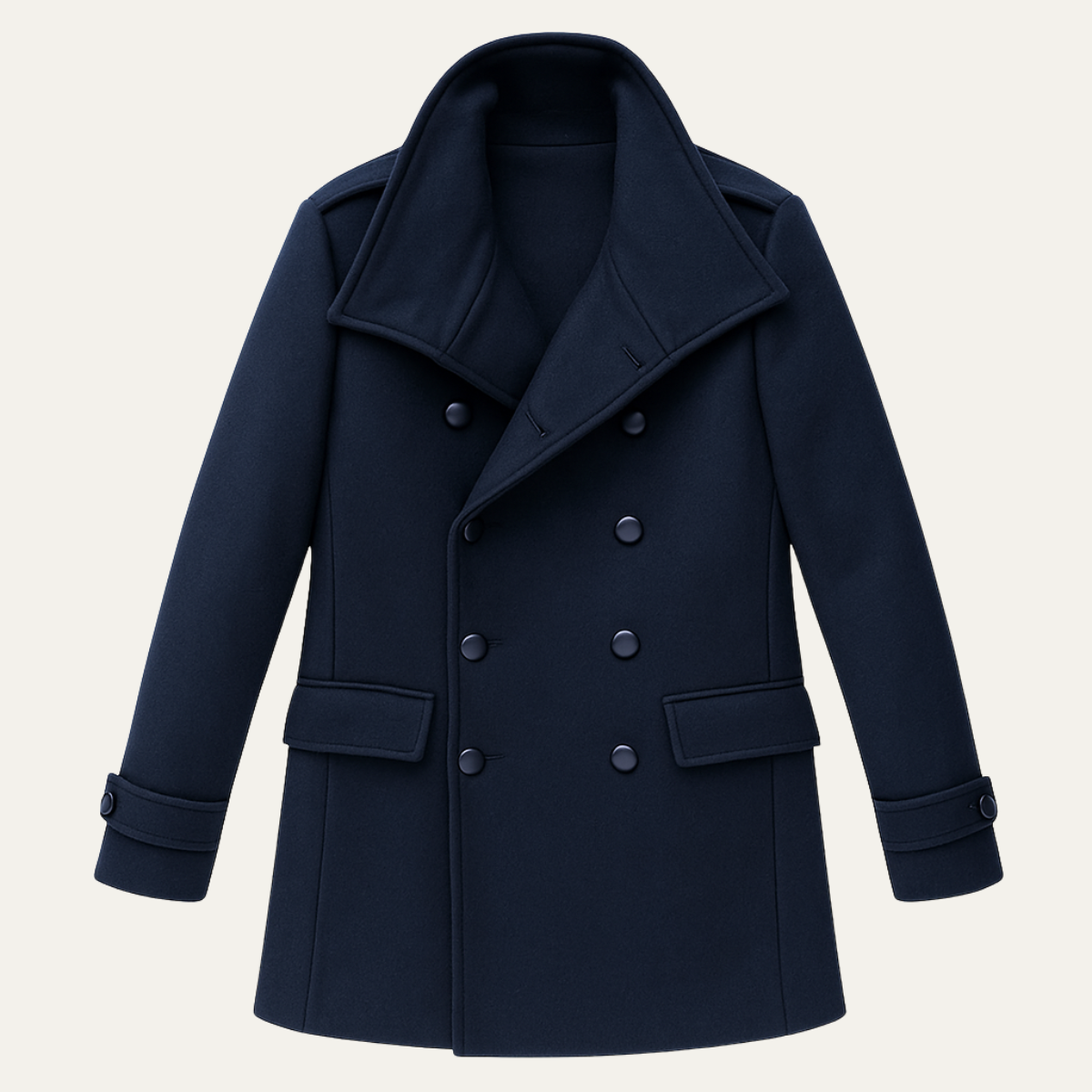 The Dunhill - manteau trench long en laine doublement boutonné élégant pour hommes