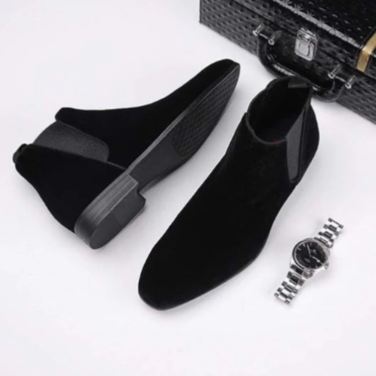 The Rockwell - Bottines Chelsea en Suède Élégantes pour Hommes