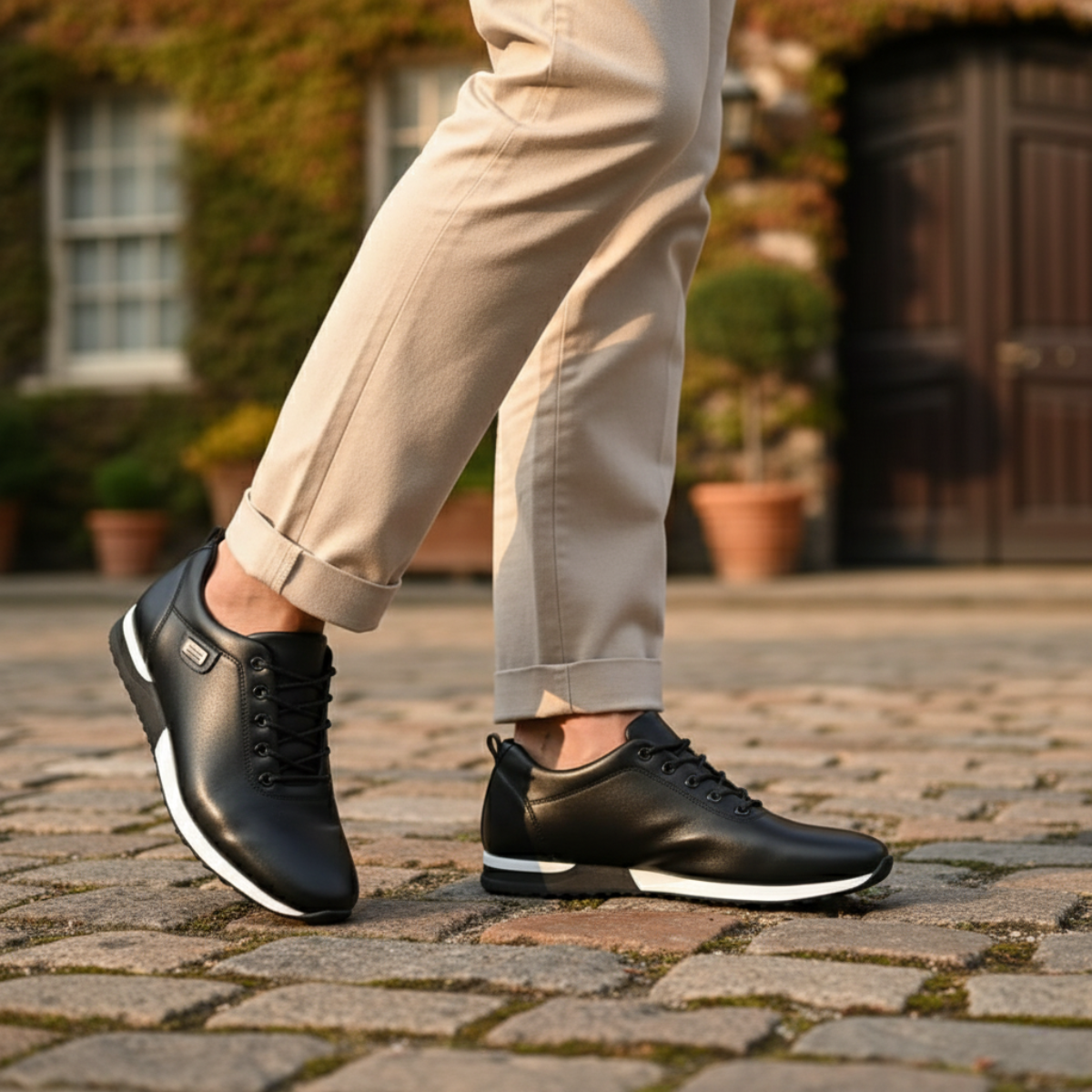 The Bond Street - Baskets Orthopédiques en Cuir pour Hommes