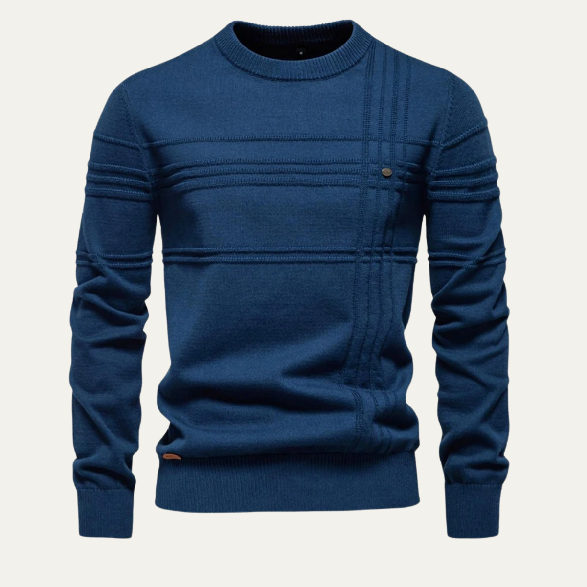 The Brighton - Pull Tricoté Classique à Col Rond pour Homme