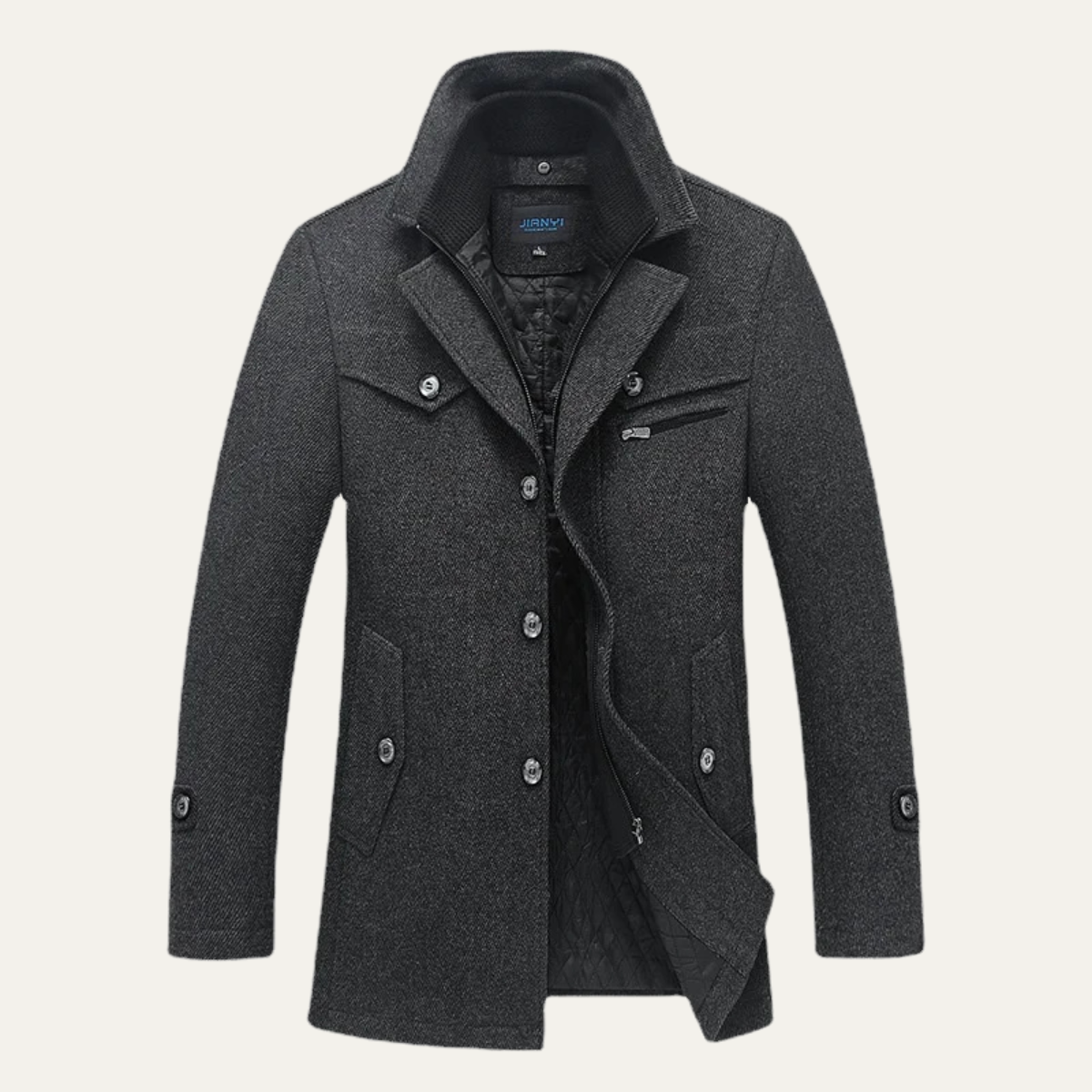 The Stonemont Manteau d’hiver décontracté et élégant en laine mélangée pour homme