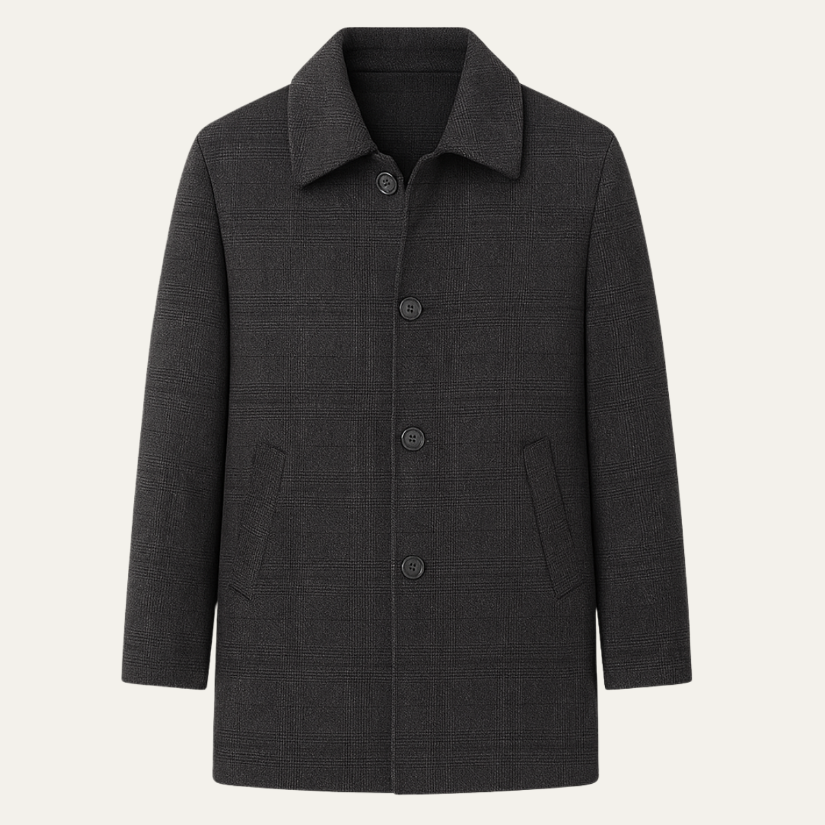 The Sanremo - manteau d'hiver mi-long en laine et duvet pour hommes