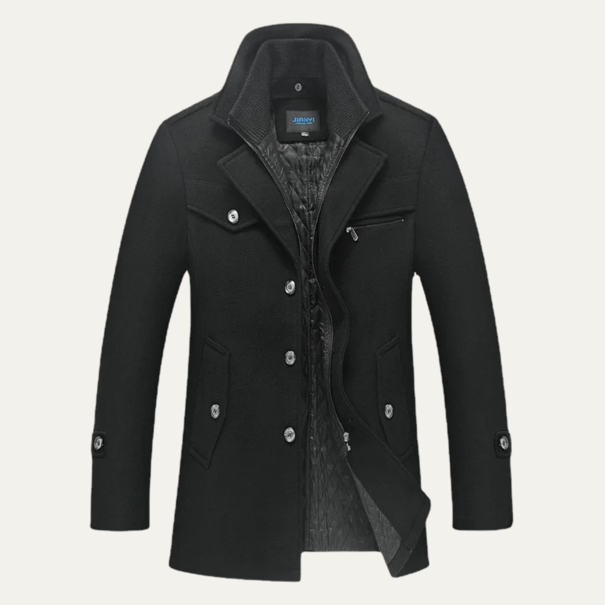 The Stonemont Manteau d’hiver décontracté et élégant en laine mélangée pour homme