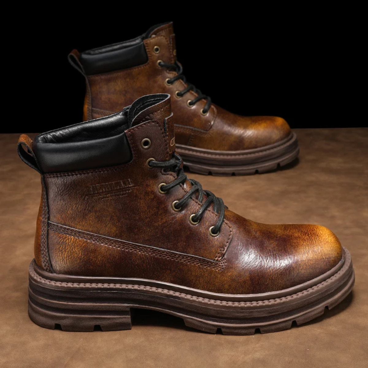 The San Teodoro Bottines de Travail en Cuir Durables pour Homme