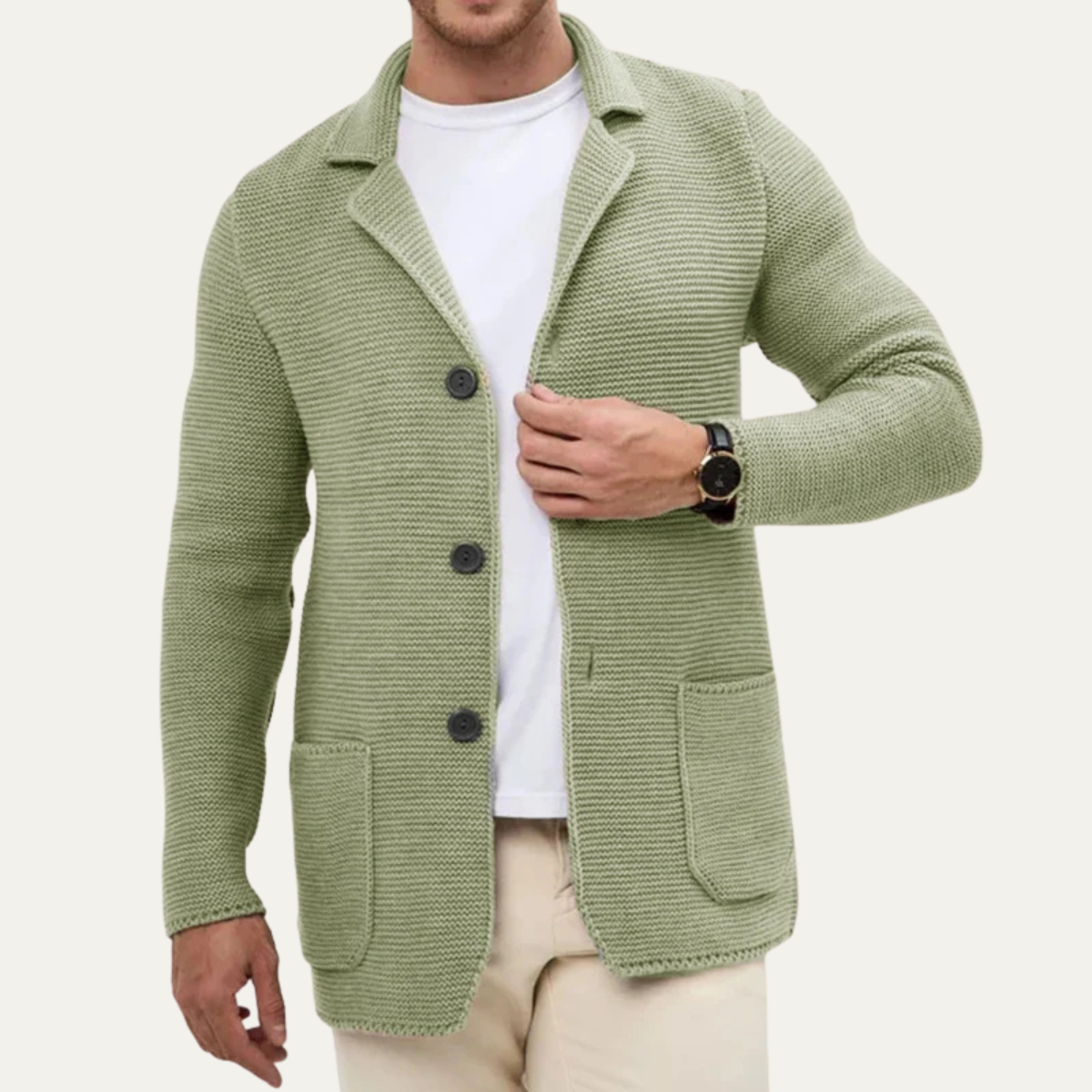 The Giudecca - Cardigan blazer décontracté à boutons pour homme