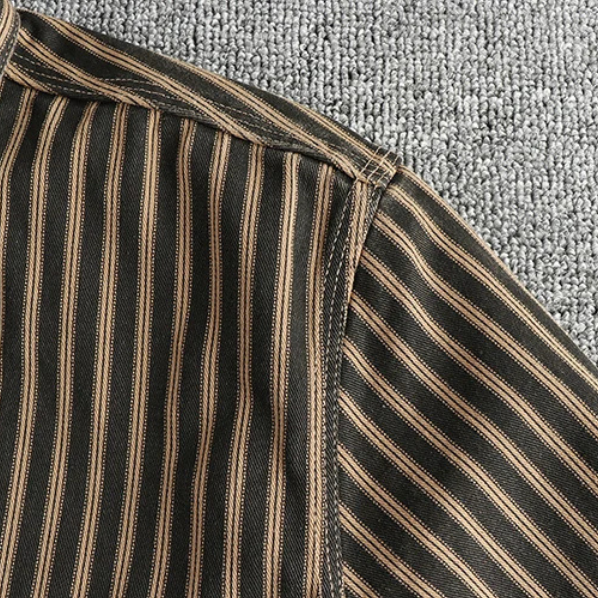 The Stratford Hill - chemise à boutons rétro décontractée à rayures pour hommes