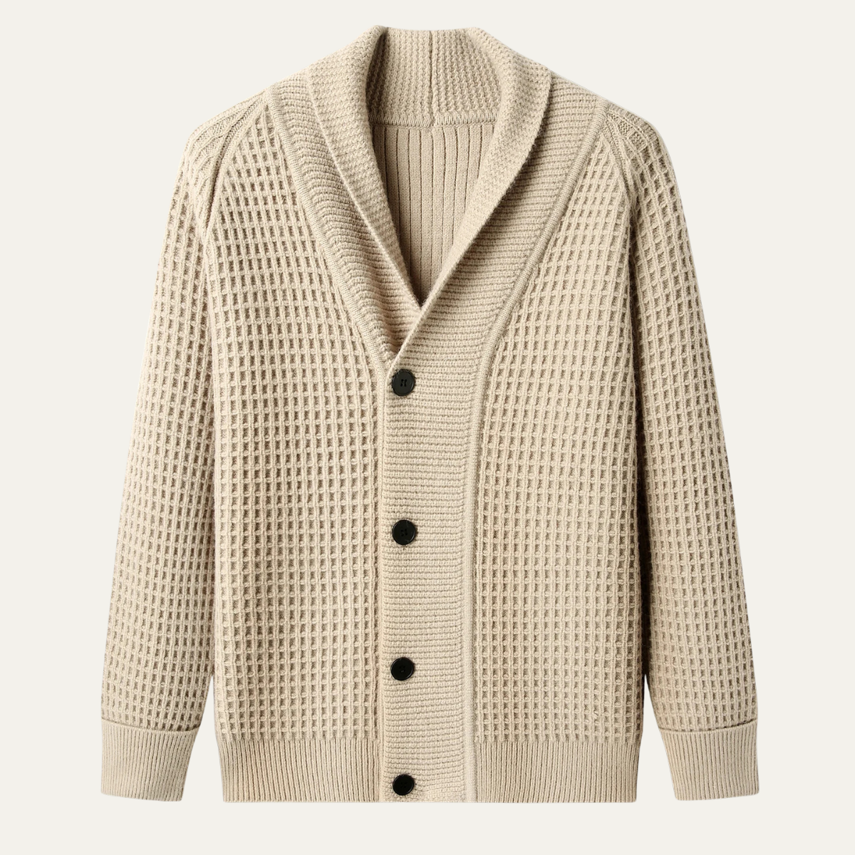 The Hebrides - Cardigan à col châle en maille épaisse pour homme