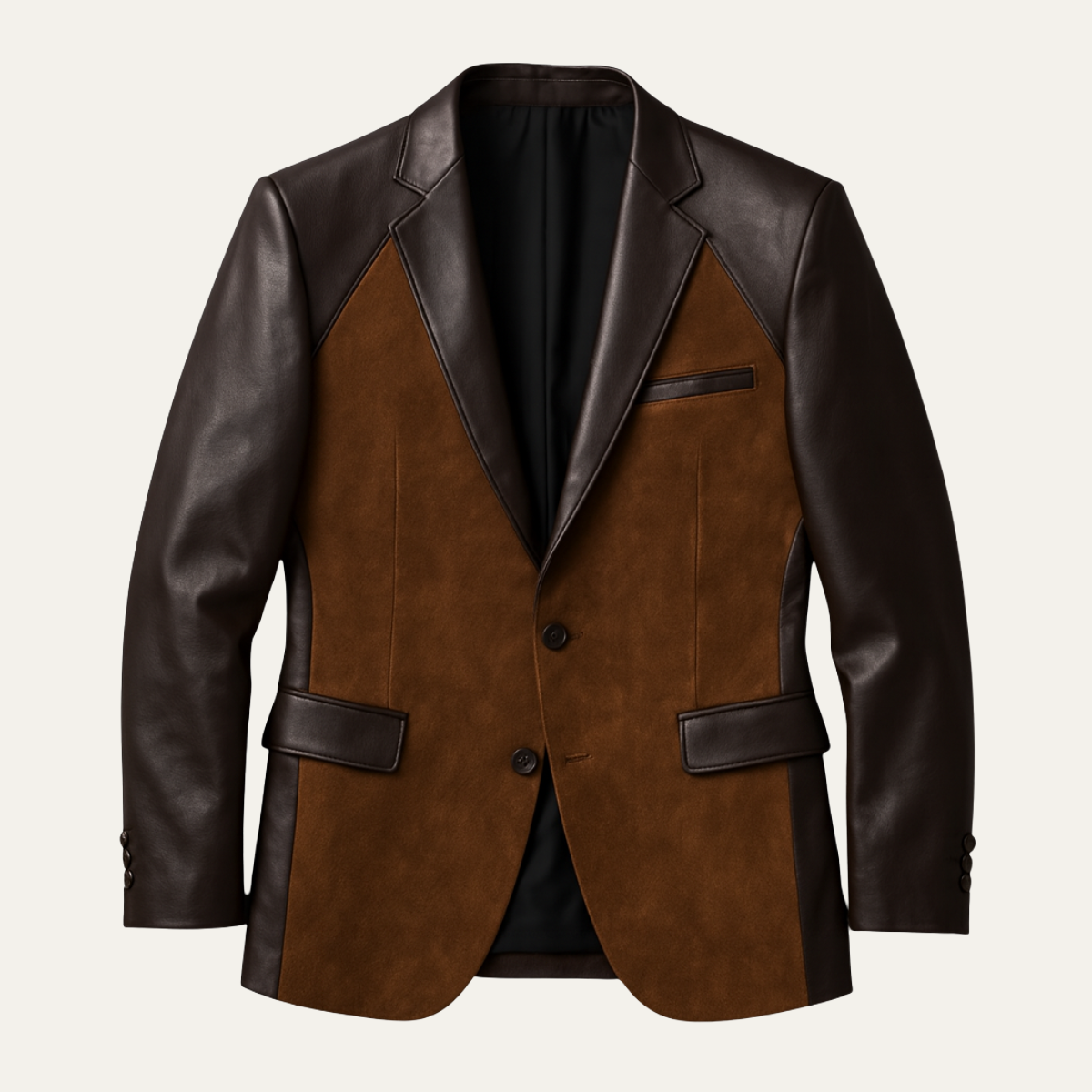 The Catanzaro - Blazer en Cuir Suédé Bicolore pour Homme