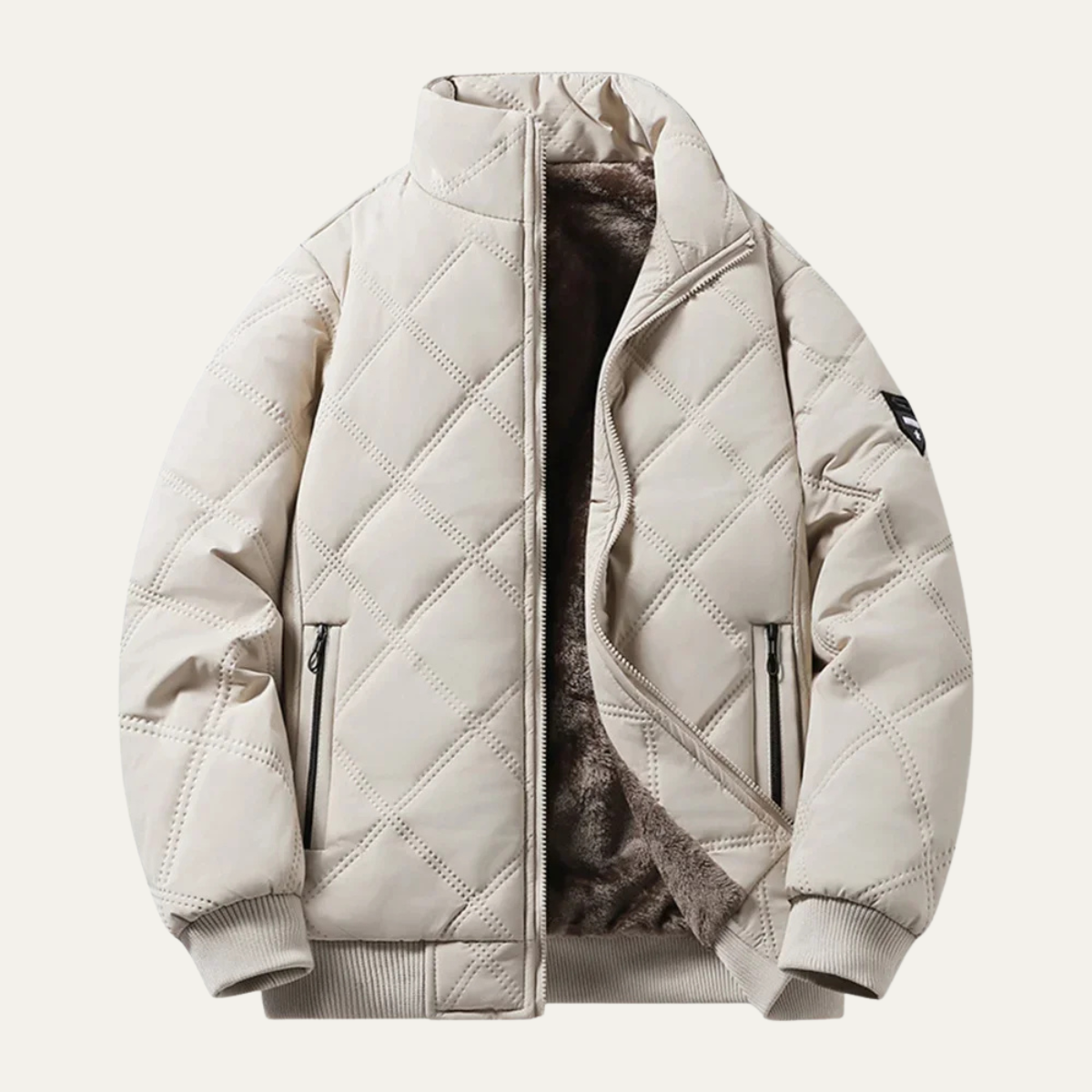 The  Lucca Alta - Veste Thermique Matelassée à Col Montant et Motif en Losanges pour Hommes