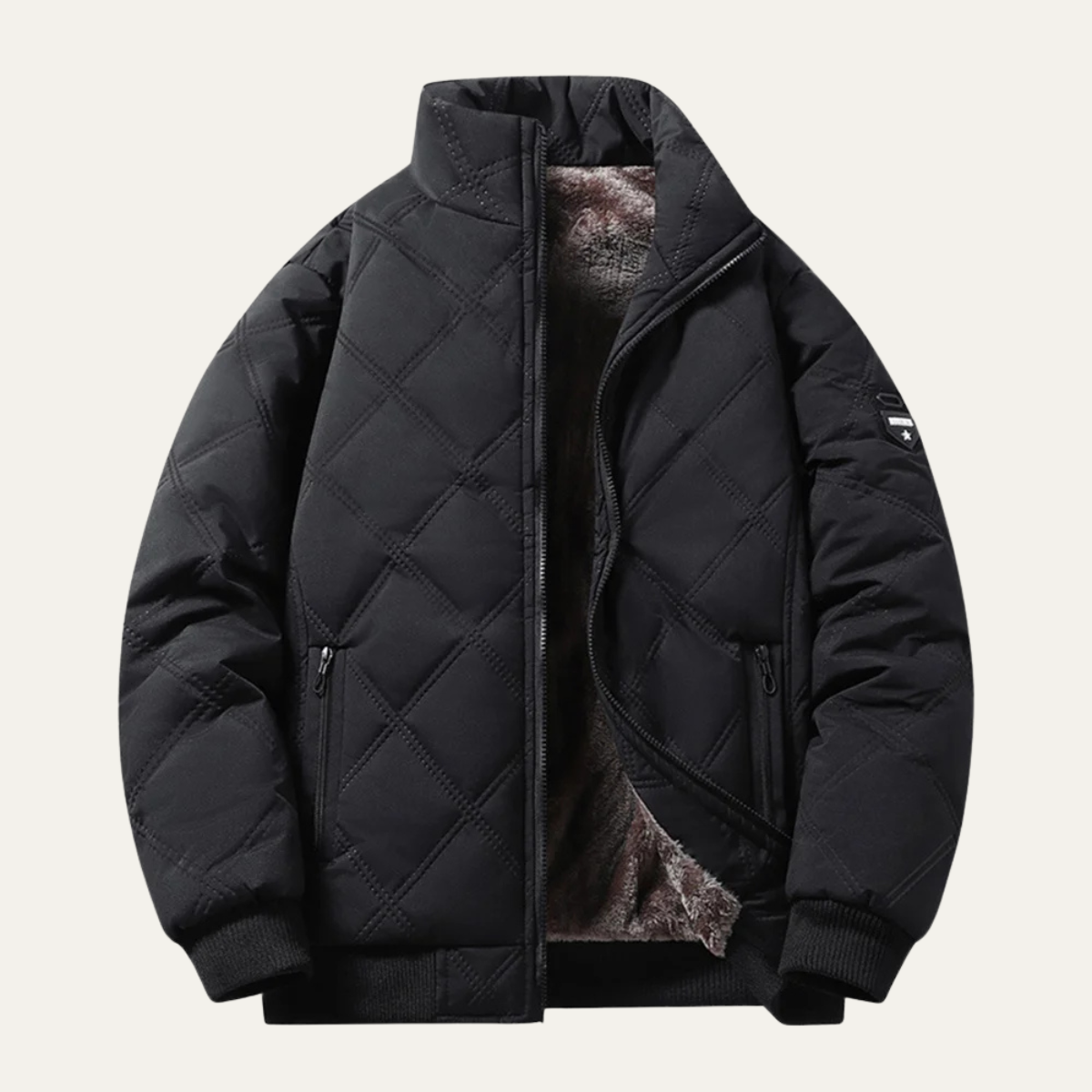 The  Lucca Alta - Veste Thermique Matelassée à Col Montant et Motif en Losanges pour Hommes