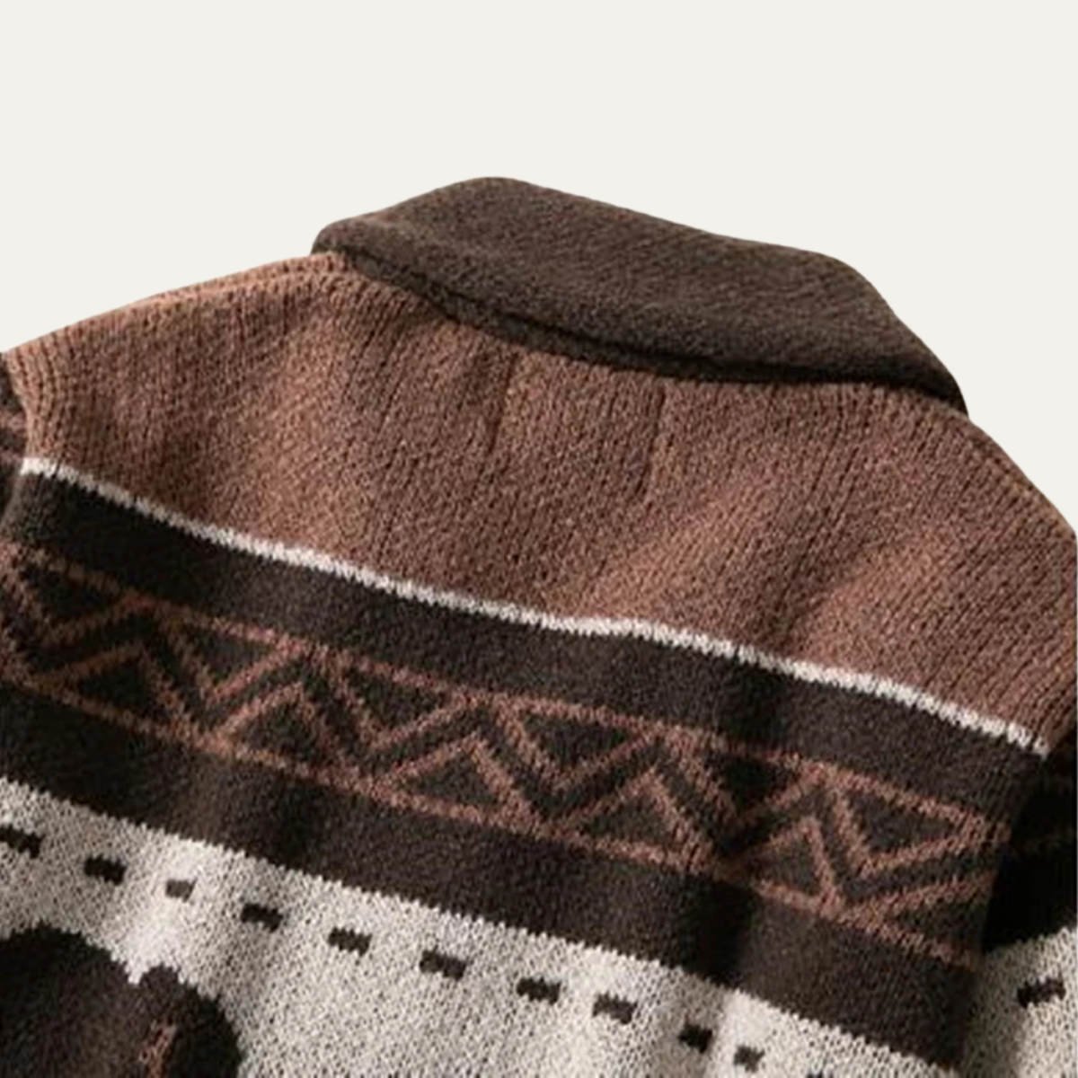 The St Andrews - Cardigan d'Hiver Rétro à Motif Buffalo pour Hommes